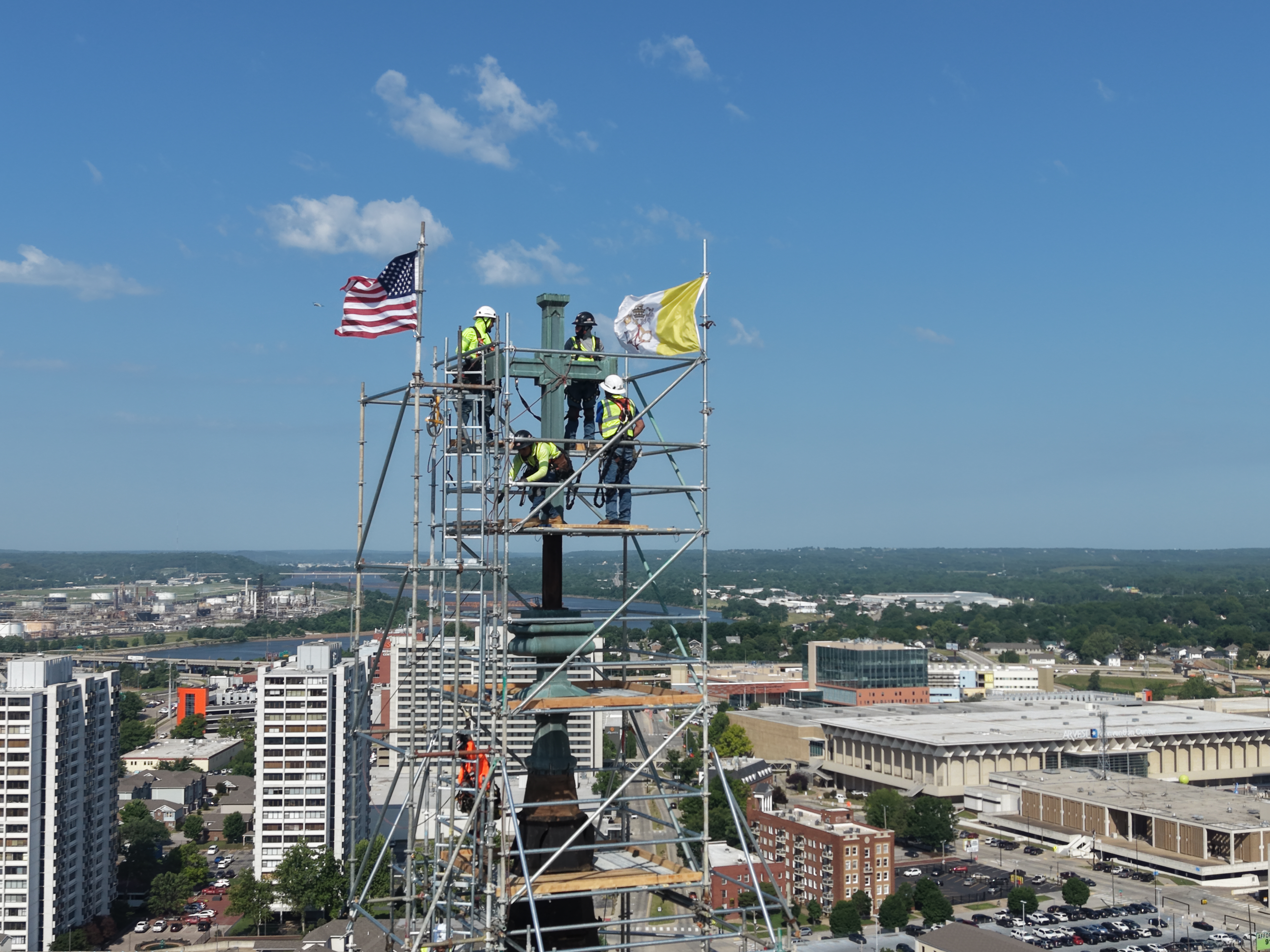 Construction Update: Central Spire’s Cross is Removed