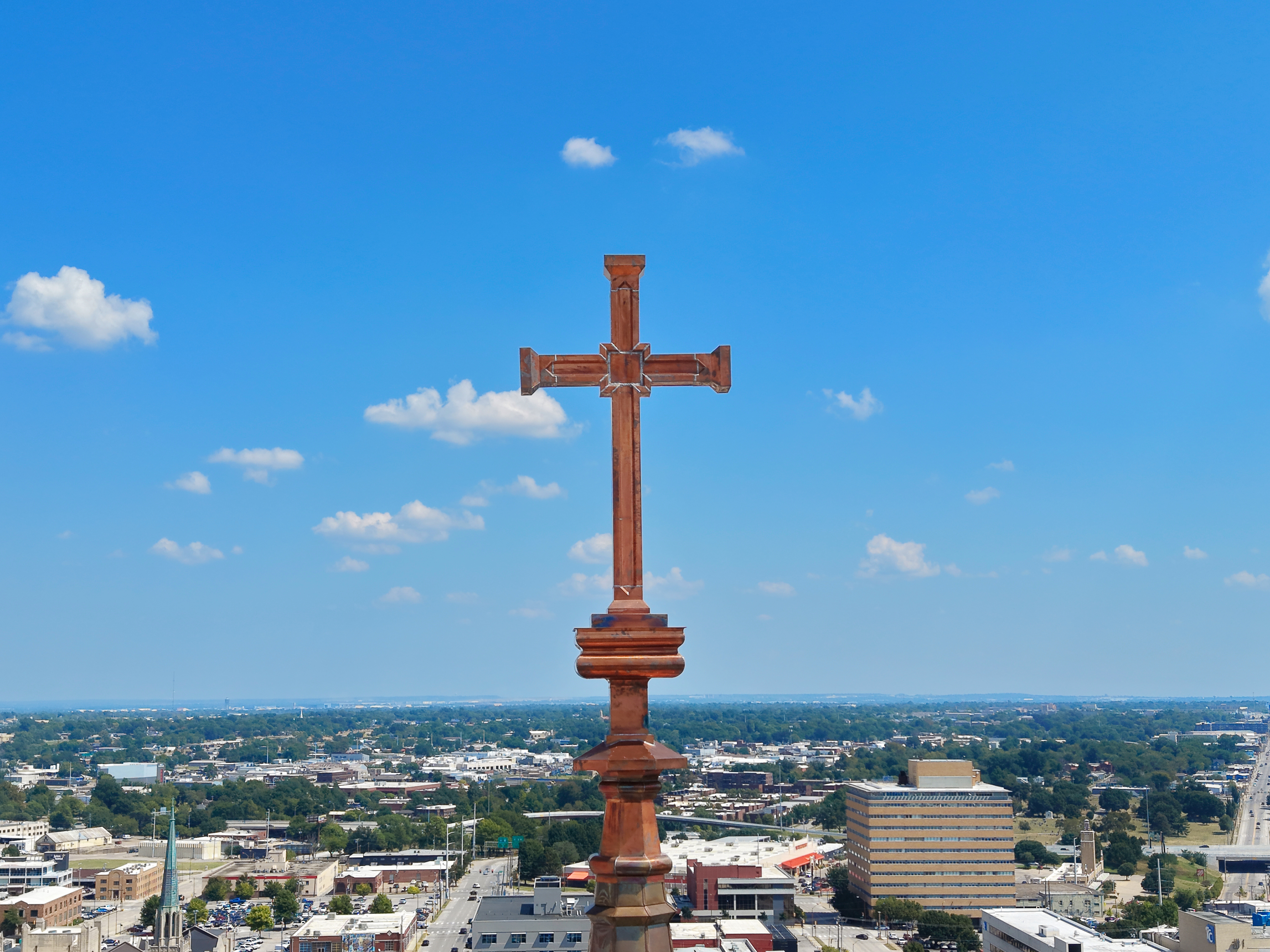New Cross placed atop Central Spire