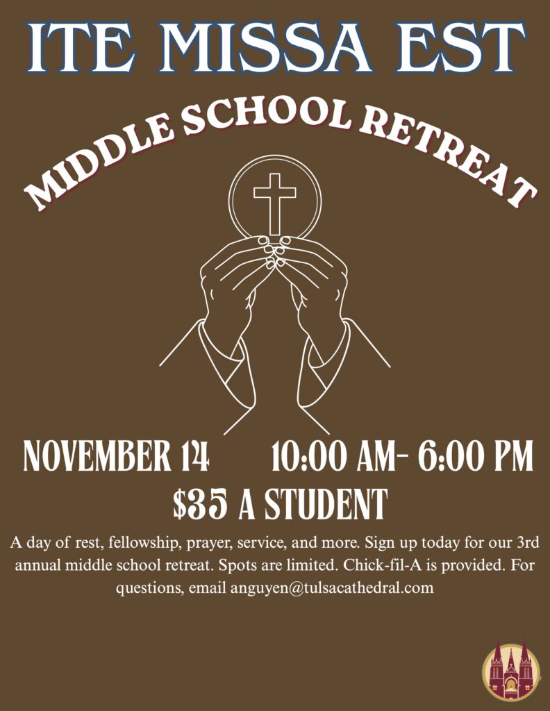 Middle School Retreat: November 14, 2026