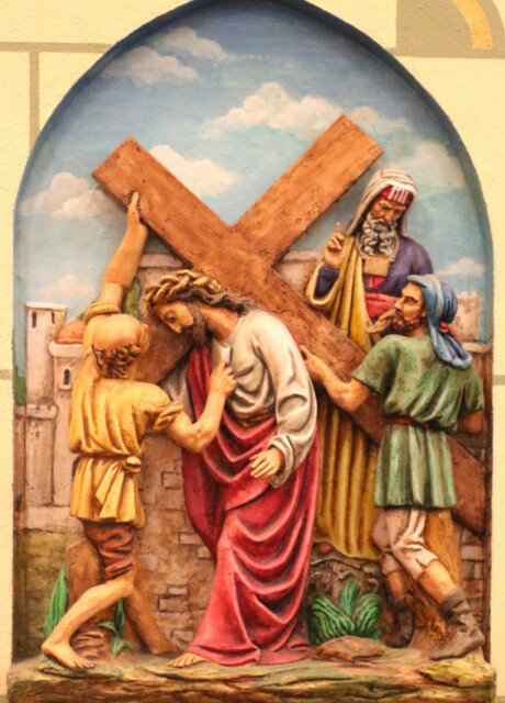 The Fifth Station: Simon of Cyrene Helps Carry the Cross